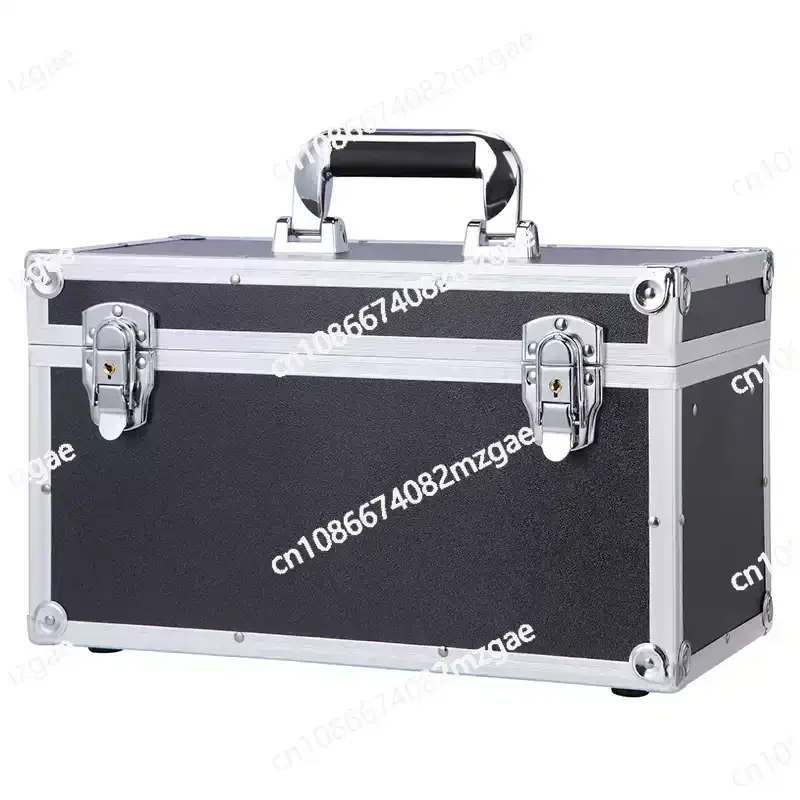 Suitable for Aluminum Frame Storage Box with 2 Locks, Portable Multi-functional Items, Tool Storage Box,Multi-layer Compartment