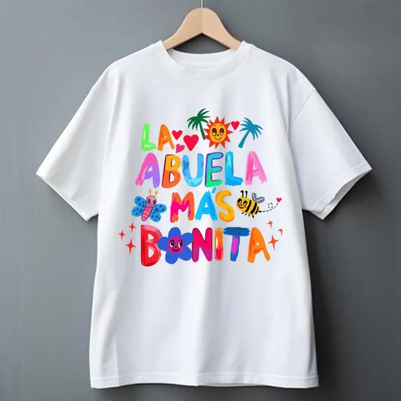 La Abvela Mas B0nita Abvela Latina Grandmother Graphic Tee Pure Casual Crew Neck T-Shirt Trendy Tops for Women Perfect Gift
La Abvela Mas B0nita Abvela Latina Grandmother Graphic Tee Pure Casual Crew Neck T-Shirt Trendy Tops for Women Perfect Gift