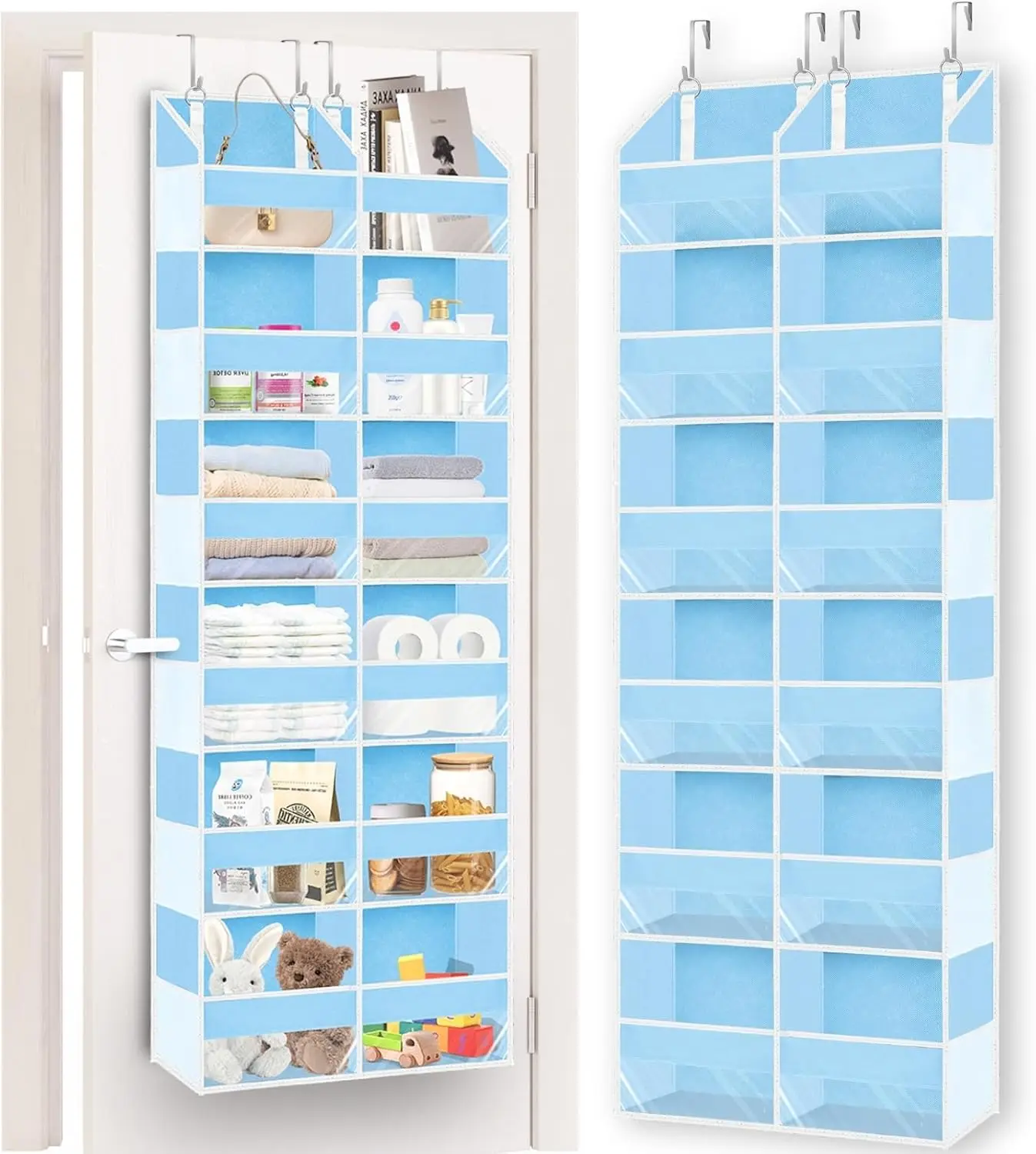 Over The Door Organizer 6 Tiers, Extra Large Behind Door Storage of 12 Compartments, 80 lbs Weight Capacity Hanging Storage O
Over The Door Organizer 6 Tiers, Extra Large Behind Door Storage of 12 Compartments, 80 lbs Weight Capacity Hanging Storage O