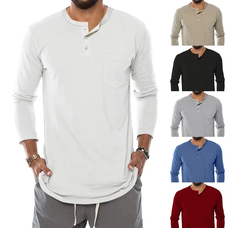 2024 Spring And Autumn Men's Pullover Casual Long Sleeved T-Shirt Simple Daily Round Neck Solid Color Top T-Shirt Clothing Man
2024 Spring And Autumn Men's Pullover Casual Long Sleeved T-Shirt Simple Daily Round Neck Solid Color Top T-Shirt Clothing Man