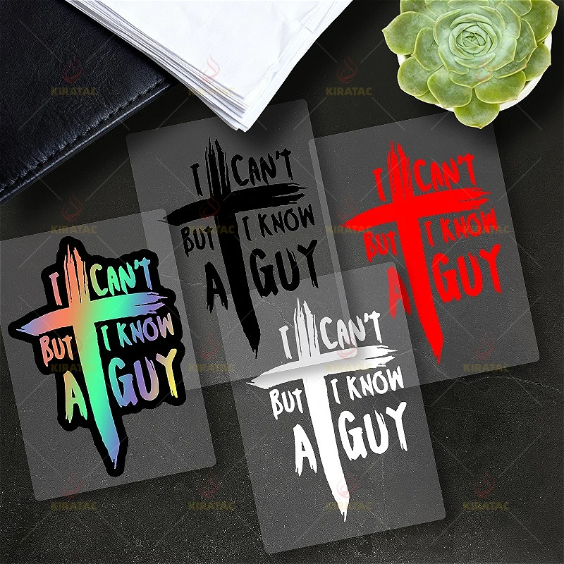 "I CAN'T BUT I KNOW A GUY" Cross Text Stickers Waterproof Vinyl Decals for Car Window Laptop Decor Black White Red Iridescent
"I CAN'T BUT I KNOW A GUY" Cross Text Stickers Waterproof Vinyl Decals for Car Window Laptop Decor Black White Red Iridescent