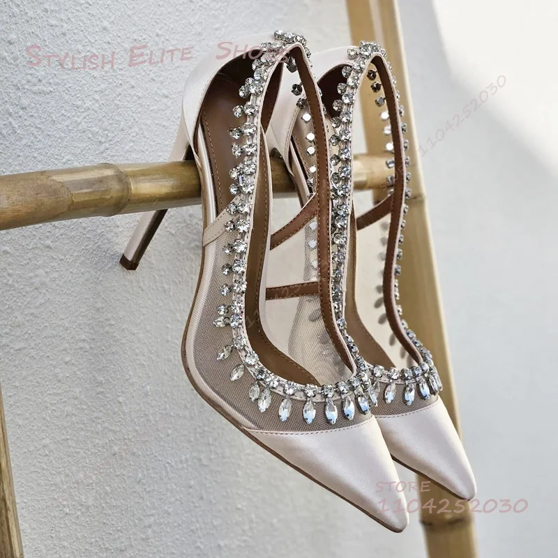 Light Gold Matte Leather Tassel Crystal Trim Pump Women Wedding Shiny Mesh Sandals Hollow Stiletto Black Sexy Diamond Heels Shoe
Light Gold Matte Leather Tassel Crystal Trim Pump Women Wedding Shiny Mesh Sandals Hollow Stiletto Black Sexy Diamond Heels Shoe