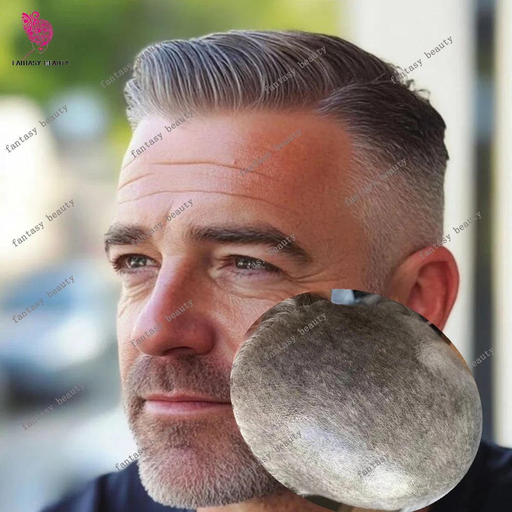 Black Human Hair #4 1b30 1b40 Brown Gray Blonde Natural Hairline Men's Toupee Long Last 0.1mm Poly Skin Silicon Base Hair Replac
Black Human Hair #4 1b30 1b40 Brown Gray Blonde Natural Hairline Men's Toupee Long Last 0.1mm Poly Skin Silicon Base Hair Replac