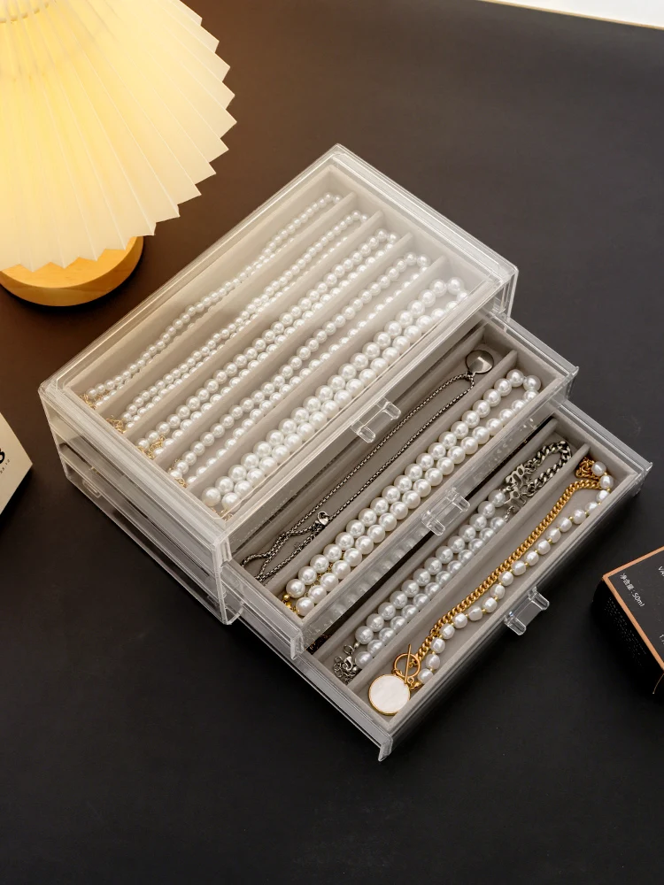 Velvet Necklace Storage Box Pearl Necklace Drawer Desktop Organizer Dust-Proof Necklace Earrings Jewelry Box Tray
Velvet Necklace Storage Box Pearl Necklace Drawer Desktop Organizer Dust-Proof Necklace Earrings Jewelry Box Tray