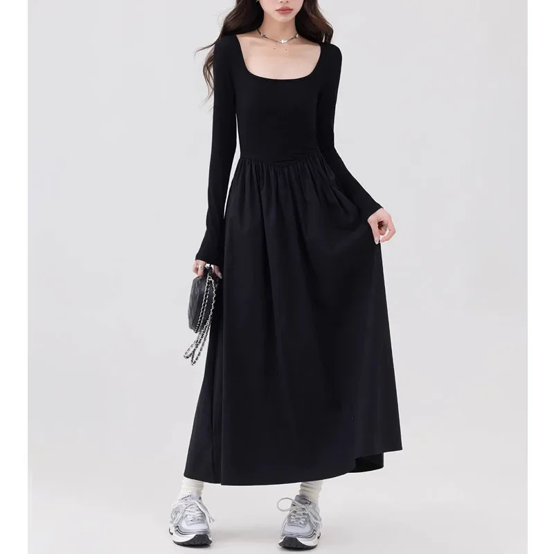 French Style Square Neck Slim Waist Long Sleeve Dress Korean Women Elegant Temperament New Lady Y2k Chic Design Long Dresses 원피스
French Style Square Neck Slim Waist Long Sleeve Dress Korean Women Elegant Temperament New Lady Y2k Chic Design Long Dresses 원피스
