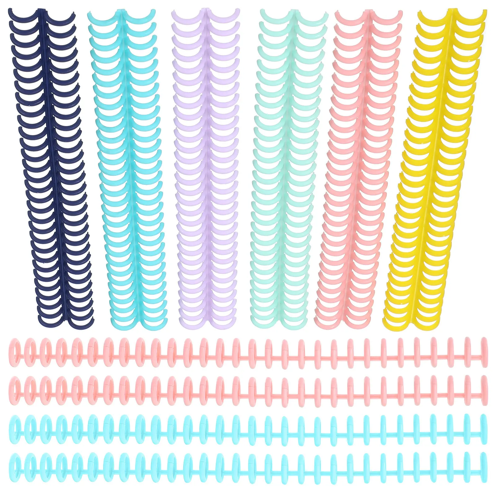 12Pcs Binding Spines Plastic Binder Rings with Easy Open Close Mechanism Flexible Cut to Size for Letter Size Loose Leaf Binder
12Pcs Binding Spines Plastic Binder Rings with Easy Open Close Mechanism Flexible Cut to Size for Letter Size Loose Leaf Binder