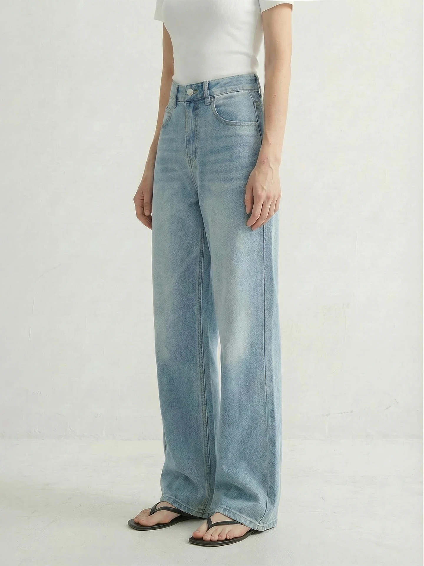 Fuxu High Waist Wide Leg Jeans Women's Spring Summer Four Sided Elastic Thin Cotton Pants Loose Fit Straight Cut Trousers
Fuxu High Waist Wide Leg Jeans Women's Spring Summer Four Sided Elastic Thin Cotton Pants Loose Fit Straight Cut Trousers