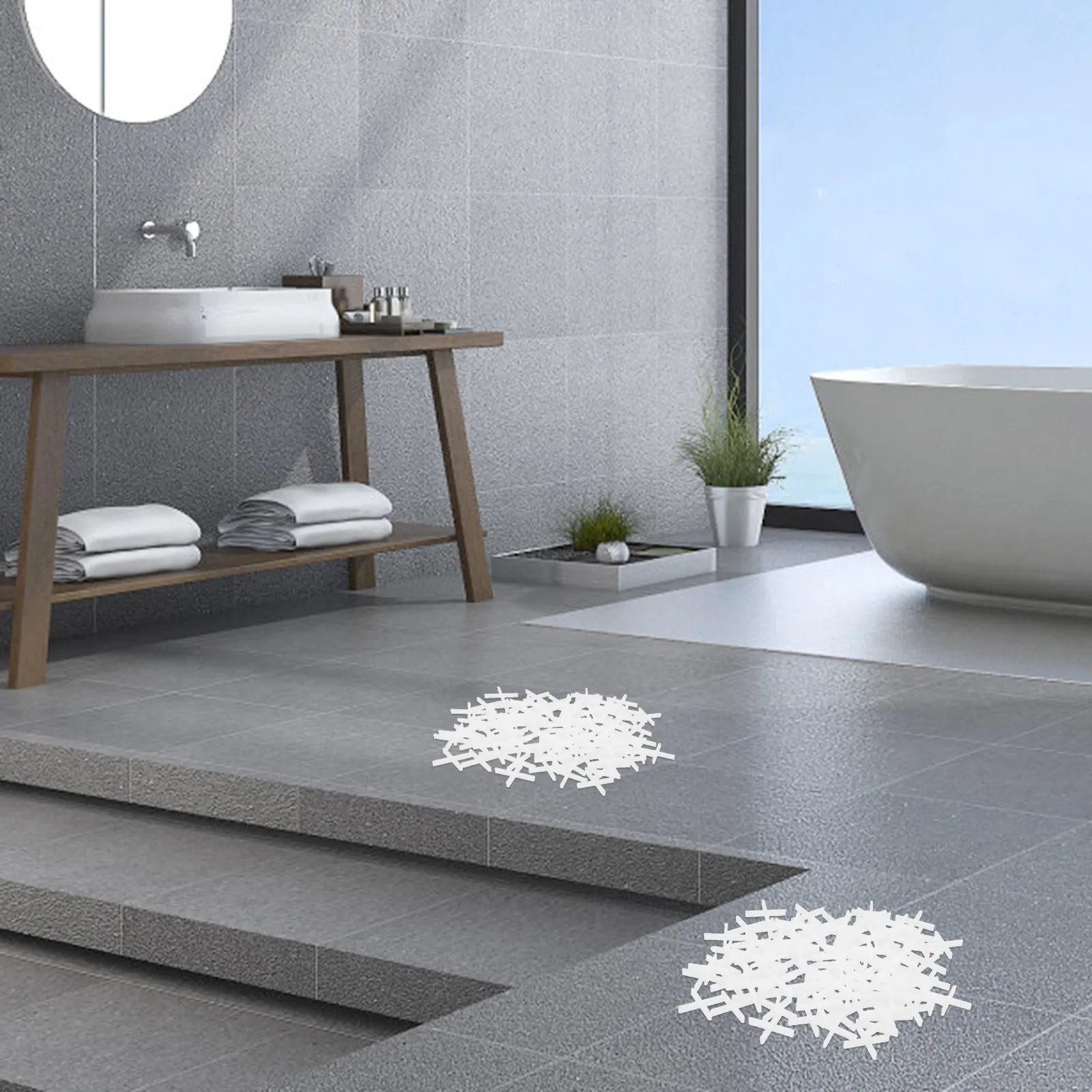 500Pcs Tile Cross Spacers Porcelain Tile Leveling System Clips Ceramic Positioning Adjuster Floor Wall Levelers for Seamless
