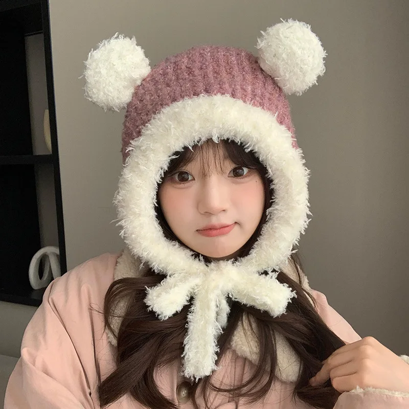 Hot Cupola Cute Bear Ear Plush Hat women's New Autumn Winter Thick Warm Ear Protection Hat Show Face Small Knitted Hat Furry
Hot Cupola Cute Bear Ear Plush Hat women's New Autumn Winter Thick Warm Ear Protection Hat Show Face Small Knitted Hat Furry