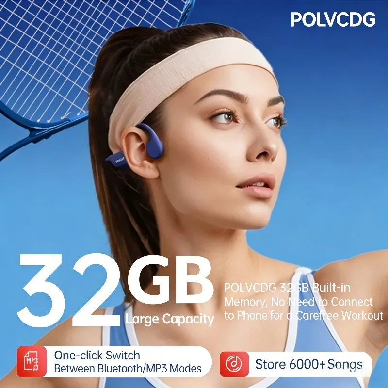 POLVCDG Bone Conduction Headphones IPX8 Bluetooth 5.4 Waterproof Wireless Sports Headset with Mic for Swimming Fitness 2026
POLVCDG Bone Conduction Headphones IPX8 Bluetooth 5.4 Waterproof Wireless Sports Headset with Mic for Swimming Fitness 2026