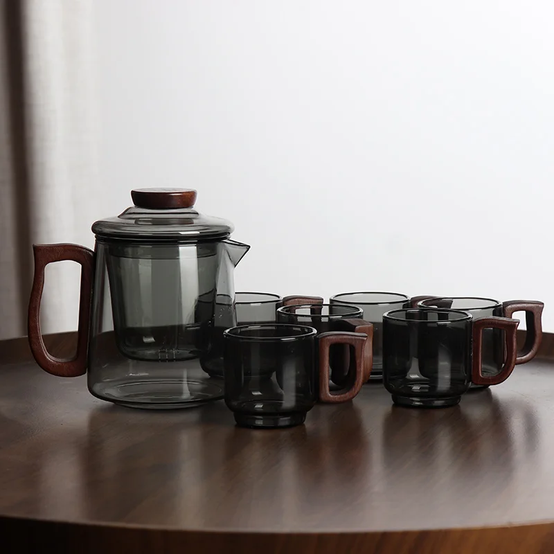 High Borosilicate Glass Tea Pot Tea Set Heat Resistant Home Use Tea Pot And Cup Set Chinese Style Semi Handmade Kitchenware
High Borosilicate Glass Tea Pot Tea Set Heat Resistant Home Use Tea Pot And Cup Set Chinese Style Semi Handmade Kitchenware