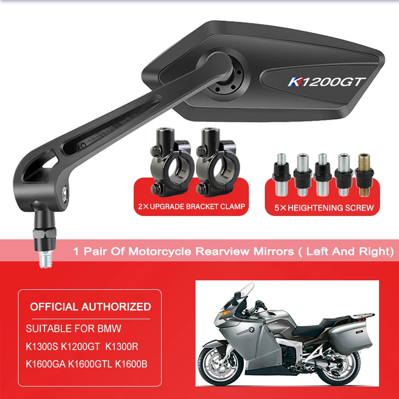 For BMW K1200GT K1200K 1200 K1300R K1300S 1300 S1000RR Motorcycle Handlebar Mirror Folding Black Wide-angle Convex Rearview
For BMW K1200GT K1200K 1200 K1300R K1300S 1300 S1000RR Motorcycle Handlebar Mirror Folding Black Wide-angle Convex Rearview
