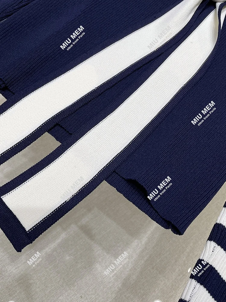 High-End Women's Knitted Sweater with Netie Navy Collar Autumn College Sle Polyester Fiber Long Sve Regular Fit Top
High-End Women's Knitted Sweater with Netie Navy Collar Autumn College Sle Polyester Fiber Long Sve Regular Fit Top