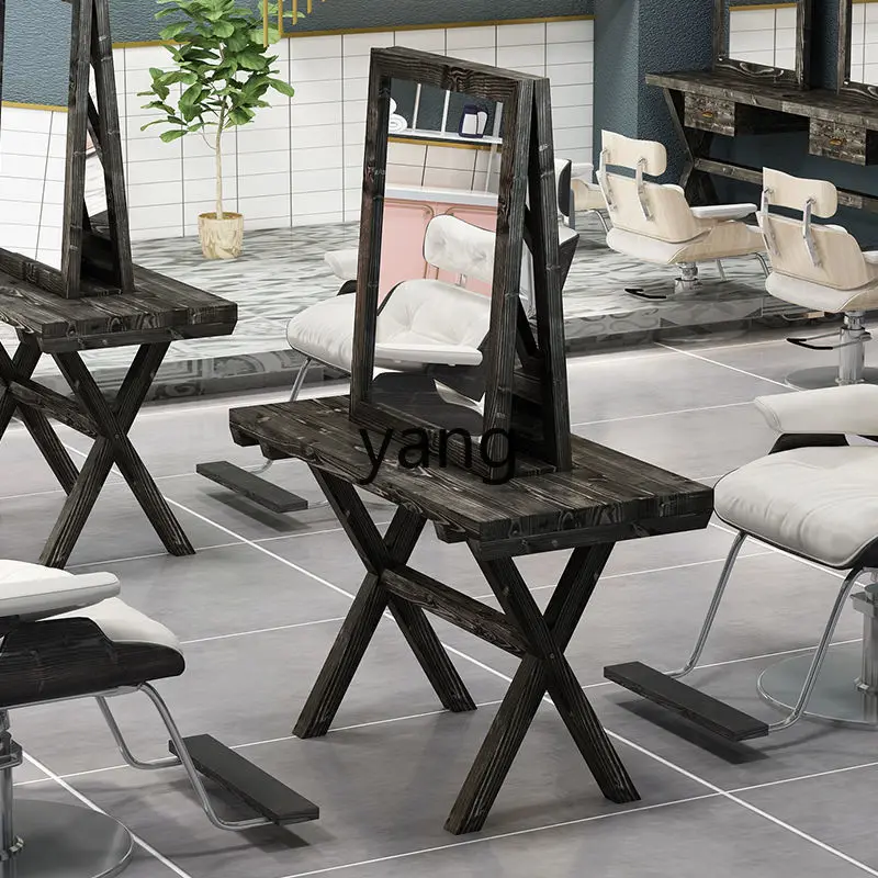 LH pure solid wood hair salon mirror table floor perm and dyeing table barber shop wall mirror retro double-sided
LH pure solid wood hair salon mirror table floor perm and dyeing table barber shop wall mirror retro double-sided