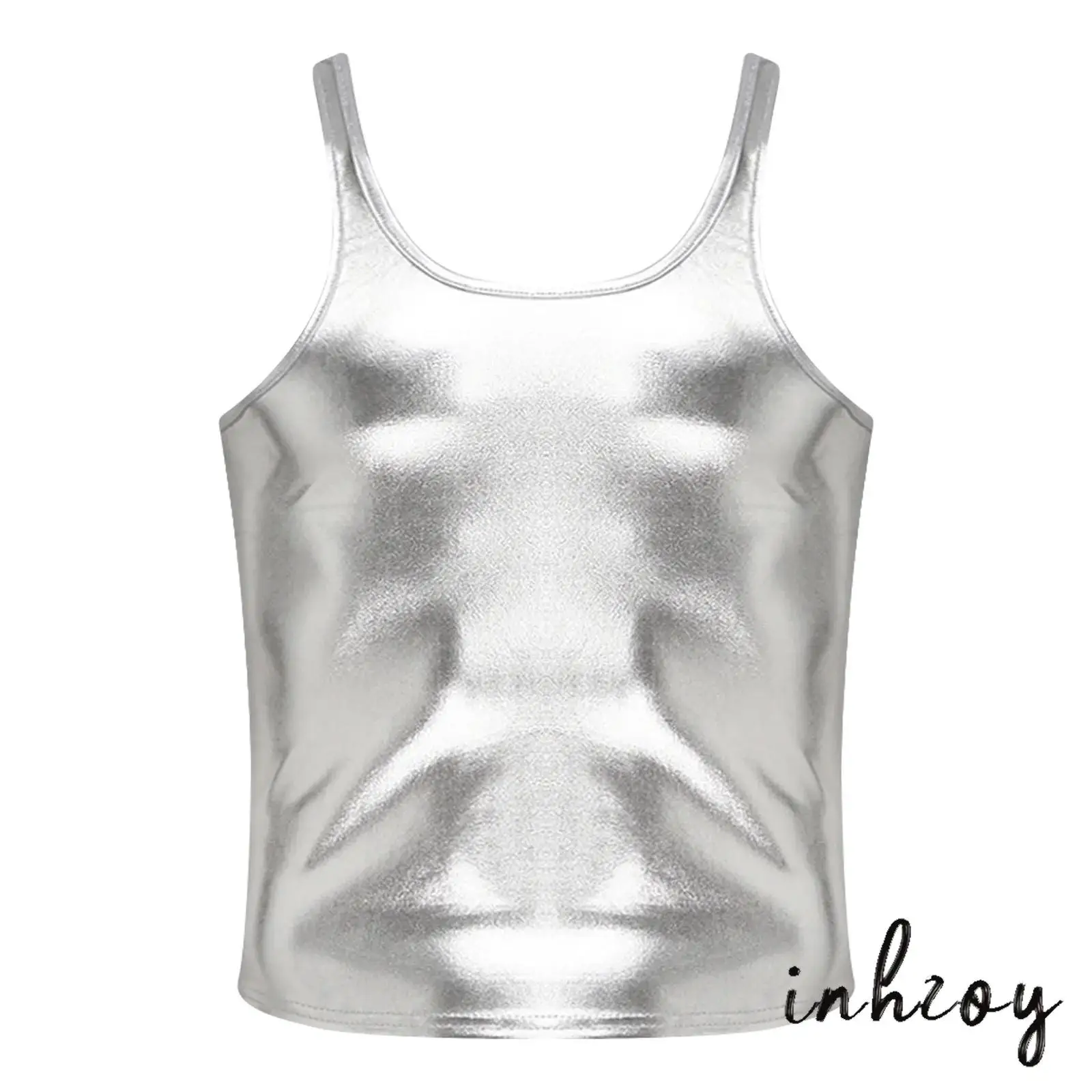 Metallic Shiny Slim Fit Tank Top for Men Scoop Neck Sleeveless Disco Vest Singlet Muscle Show T Shirt for Rave Party Clubwear
Metallic Shiny Slim Fit Tank Top for Men Scoop Neck Sleeveless Disco Vest Singlet Muscle Show T Shirt for Rave Party Clubwear