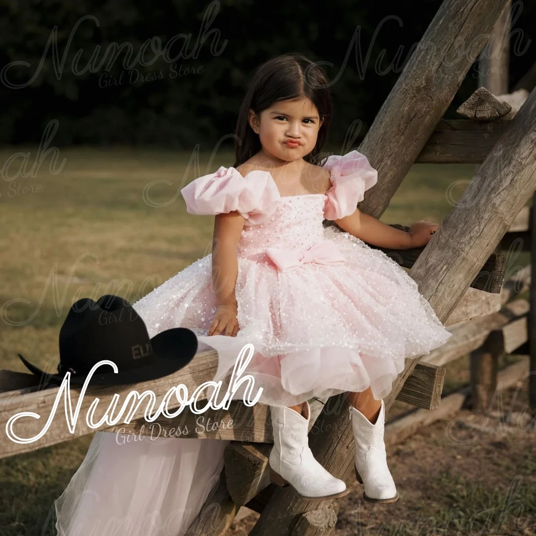 Pink Flower Girl Dress For Wedding Shining Sequins Girl Kids Birthday Party Bow High-Low Length First Communion Gowns Customized
Pink Flower Girl Dress For Wedding Shining Sequins Girl Kids Birthday Party Bow High-Low Length First Communion Gowns Customized