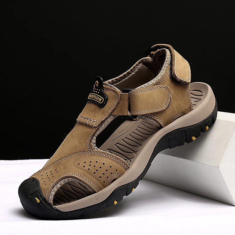 Summer Men Sandals Genuine Leather Mens Casual Shoes Outdoor Men Leather Sandals for Men Beach Shoes Roman Shoes Plus Size 38-48
Summer Men Sandals Genuine Leather Mens Casual Shoes Outdoor Men Leather Sandals for Men Beach Shoes Roman Shoes Plus Size 38-48