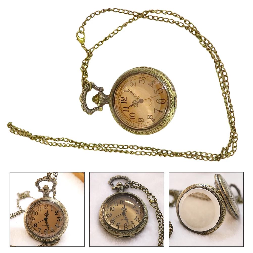 Retro Pocket Watch Vintage Clamshell Design Big Numbers Alloy Tea Color Bronze Edge Hanging Watch Necklace Pendant Decorative
Retro Pocket Watch Vintage Clamshell Design Big Numbers Alloy Tea Color Bronze Edge Hanging Watch Necklace Pendant Decorative