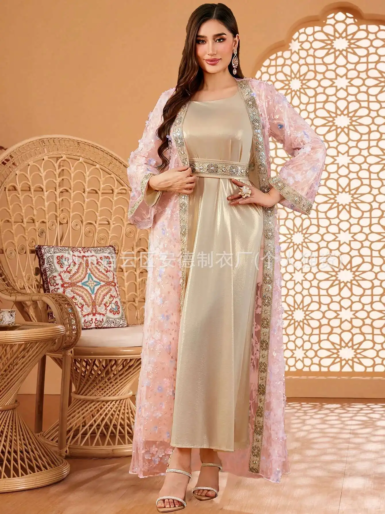 Women's Clothing Muslim New Elegant Luxurious Embroidered Lace Two-piece Abaya Robe Abaya Ramadan Dubai Luxury Islam Elegant
Women's Clothing Muslim New Elegant Luxurious Embroidered Lace Two-piece Abaya Robe Abaya Ramadan Dubai Luxury Islam Elegant