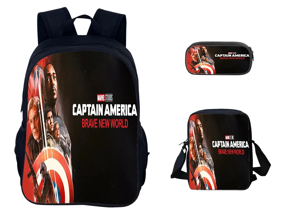 Children Captain America Casual Backpack with Shoulder Bag,Pencil Case,Fashion Rucksack Daily Bookbag for Schoool
Children Captain America Casual Backpack with Shoulder Bag,Pencil Case,Fashion Rucksack Daily Bookbag for Schoool