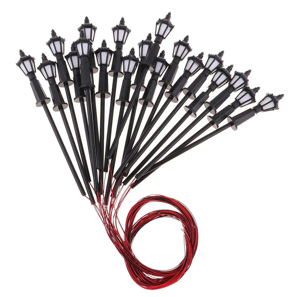 20 Pieces Model Railroad Train Lamp Posts Mini Landscape Court Street Lights HO :75 HO, 3V
20 Pieces Model Railroad Train Lamp Posts Mini Landscape Court Street Lights HO :75 HO, 3V