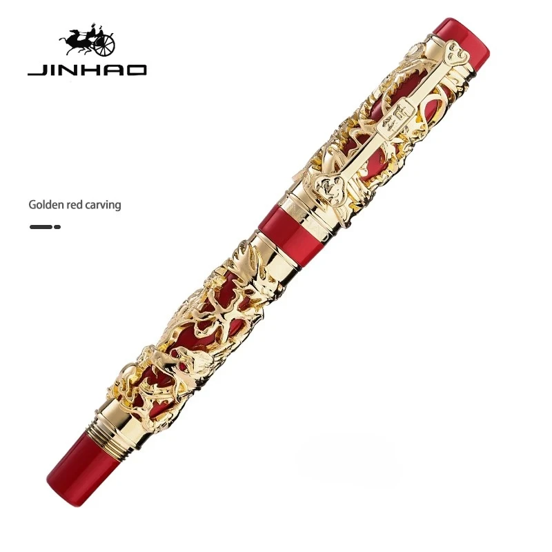 Jinhao 6, стиль, новейший дизайн, 3D рельеф дракона и золотая металлическая авторучка Феникса, роскошный письменный подарок, деловые ручки
Jinhao 6, стиль, новейший дизайн, 3D рельеф дракона и золотая металлическая авторучка Феникса, роскошный письменный подарок, деловые ручки