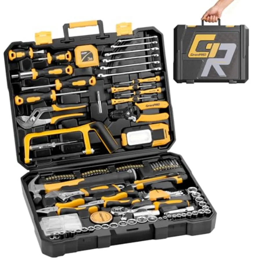 218 Piece Tool Kit for Home Tool Box with General Household Hand Tools Set Herramientas with Screwdrivers Wrenches Hamm
218 Piece Tool Kit for Home Tool Box with General Household Hand Tools Set Herramientas with Screwdrivers Wrenches Hamm