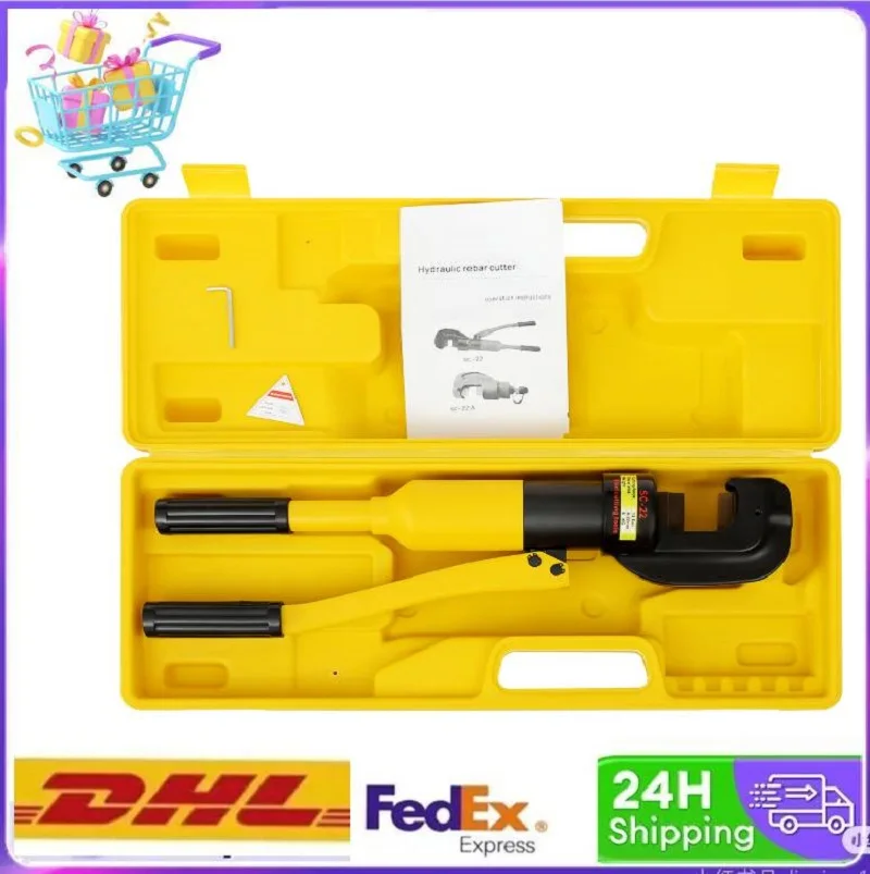 Hydraulic Rebar Cutter Portable Rebar Cutting Tool 28660Lbs Cutting Force W/C-Shaped Head for Easy Mold Change & Steel 22mm
Hydraulic Rebar Cutter Portable Rebar Cutting Tool 28660Lbs Cutting Force W/C-Shaped Head for Easy Mold Change & Steel 22mm