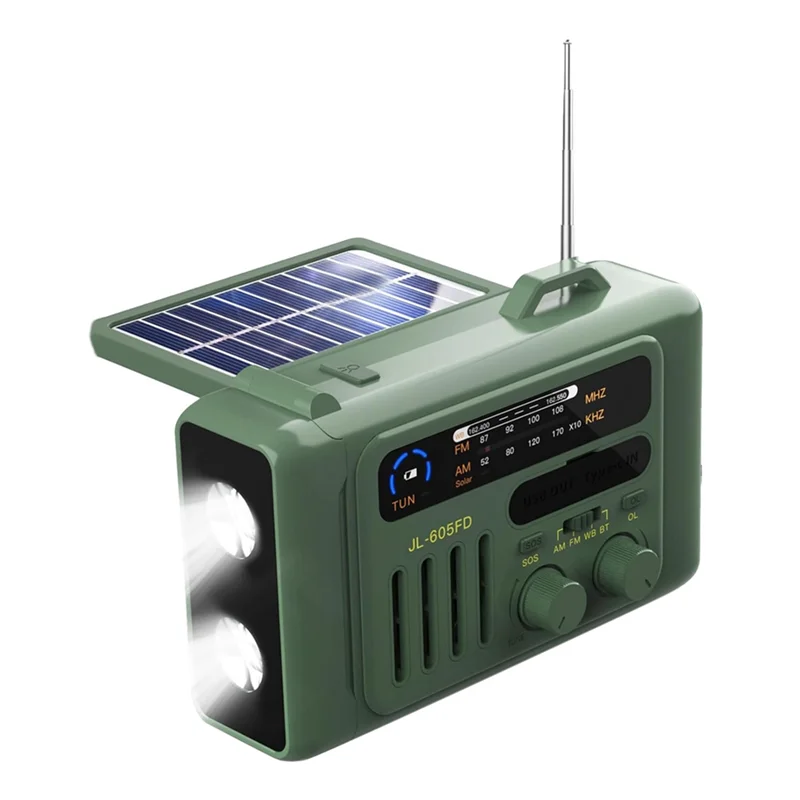 A73E-Solar Hand Crank Radio Outdoor Solar Hand Crank Radio Portable AM/FM/NOAA Radio Bluetooth Speaker With LED Reading Lamp Gre
A73E-Solar Hand Crank Radio Outdoor Solar Hand Crank Radio Portable AM/FM/NOAA Radio Bluetooth Speaker With LED Reading Lamp Gre