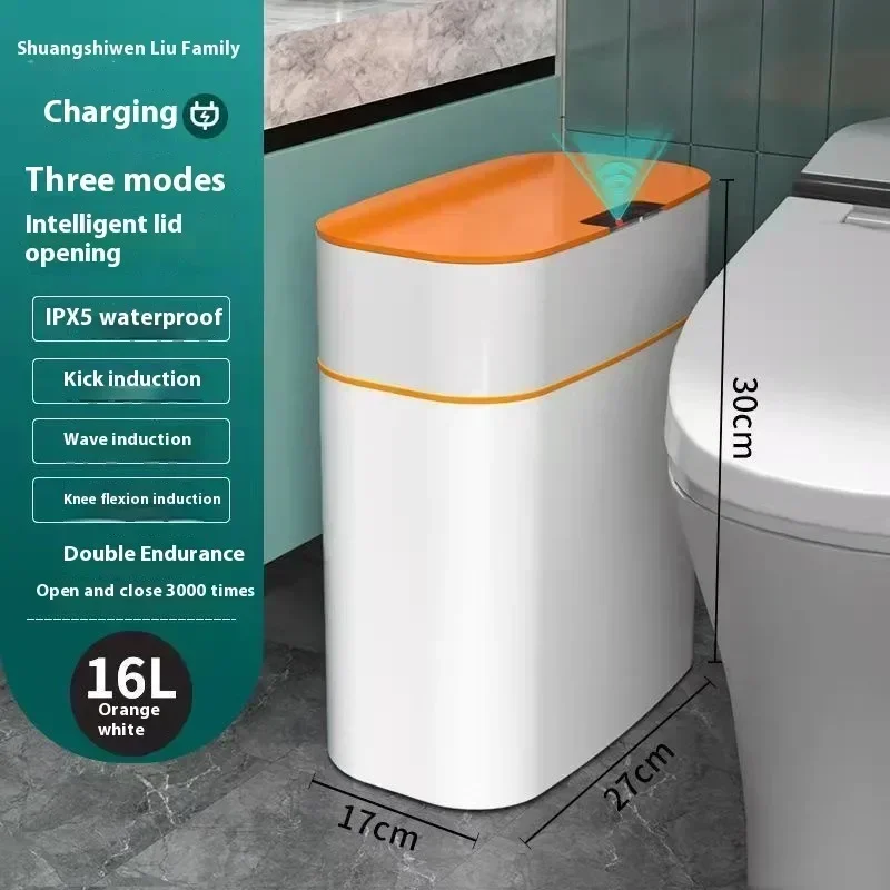 Smart Sensor Trash Can Bathroom Kitchen Trash Can with Lid Bathroom Waterproof Odor Proof Narrow Trash Can Household Products
Smart Sensor Trash Can Bathroom Kitchen Trash Can with Lid Bathroom Waterproof Odor Proof Narrow Trash Can Household Products