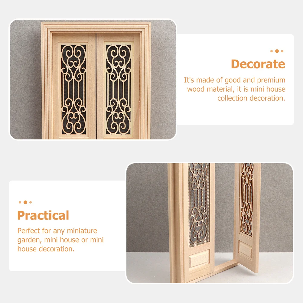 Деревянная мини-двойная дверь премиум-класса для украшения кукольного домика, украшение для маленьких ворот, детская творческая игра, мини-сад в помещении и на открытом воздухе
Деревянная мини-двойная дверь премиум-класса для украшения кукольного домика, украшение для маленьких ворот, детская творческая игра, мини-сад в помещении и на открытом воздухе