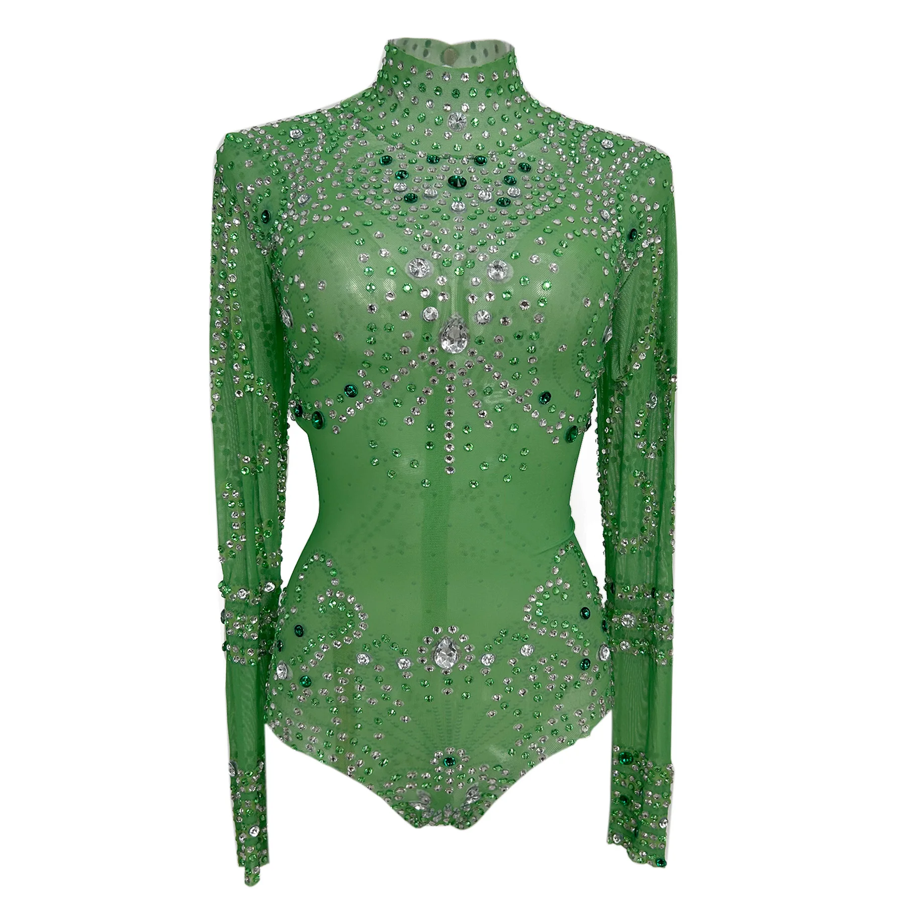 Jinse Women Tight Fitting Jumpsuit Shiny Silver Rhinestone Green See Through Mesh Jumpsuit Shorts Bar Dancer Performance Outfit
Jinse Women Tight Fitting Jumpsuit Shiny Silver Rhinestone Green See Through Mesh Jumpsuit Shorts Bar Dancer Performance Outfit