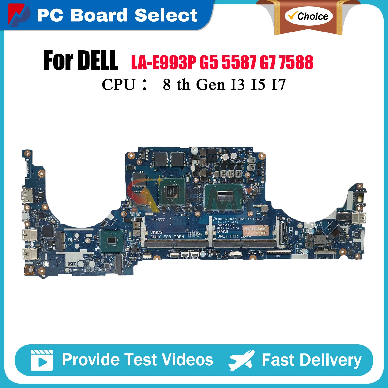 Материнская плата для ноутбука DELL Inspiron 15 7577 7570 G7 7588 G5 5587 7580 LA-E993P с процессором i5 i7 протестирована нормально
Материнская плата для ноутбука DELL Inspiron 15 7577 7570 G7 7588 G5 5587 7580 LA-E993P с процессором i5 i7 протестирована нормально