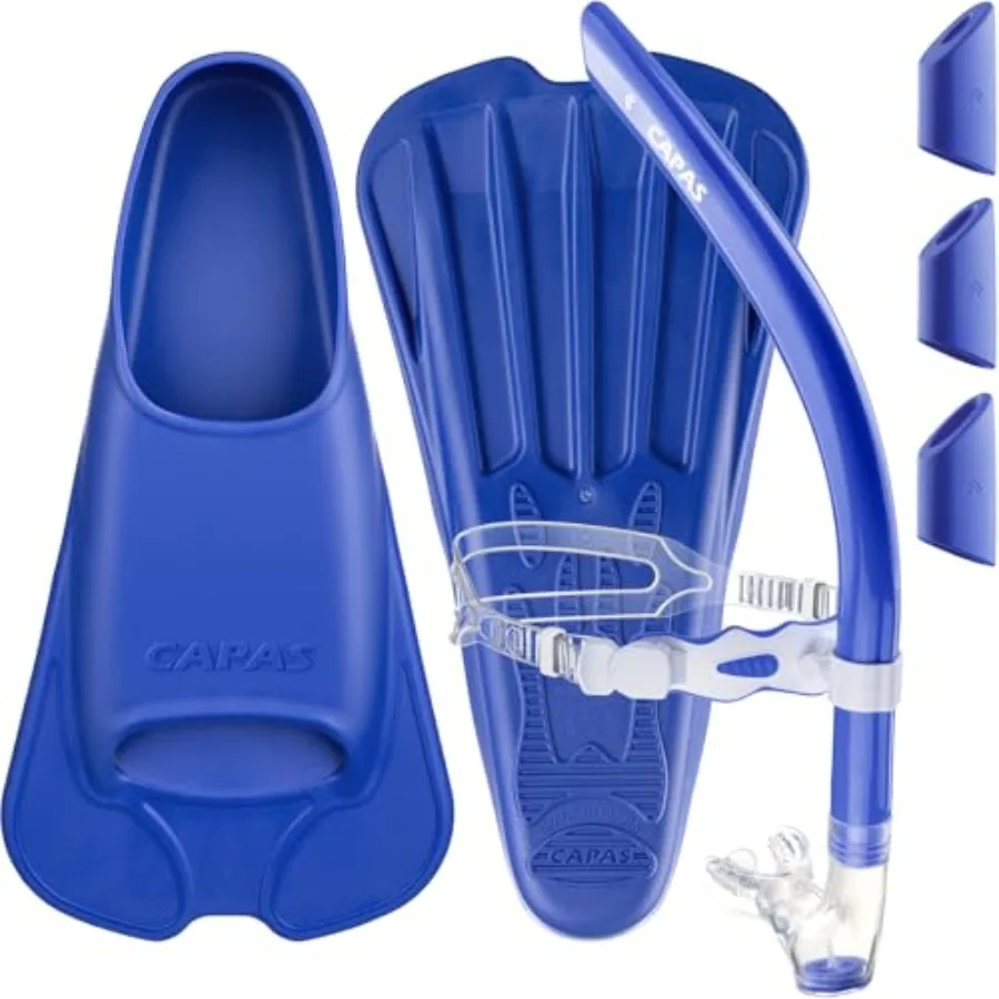 Lap swimming training fins and snorkel set, blue, XL size for US male 10.5-11.5 or US female 11.5-12.5, durable silicone constr
Lap swimming training fins and snorkel set, blue, XL size for US male 10.5-11.5 or US female 11.5-12.5, durable silicone constr