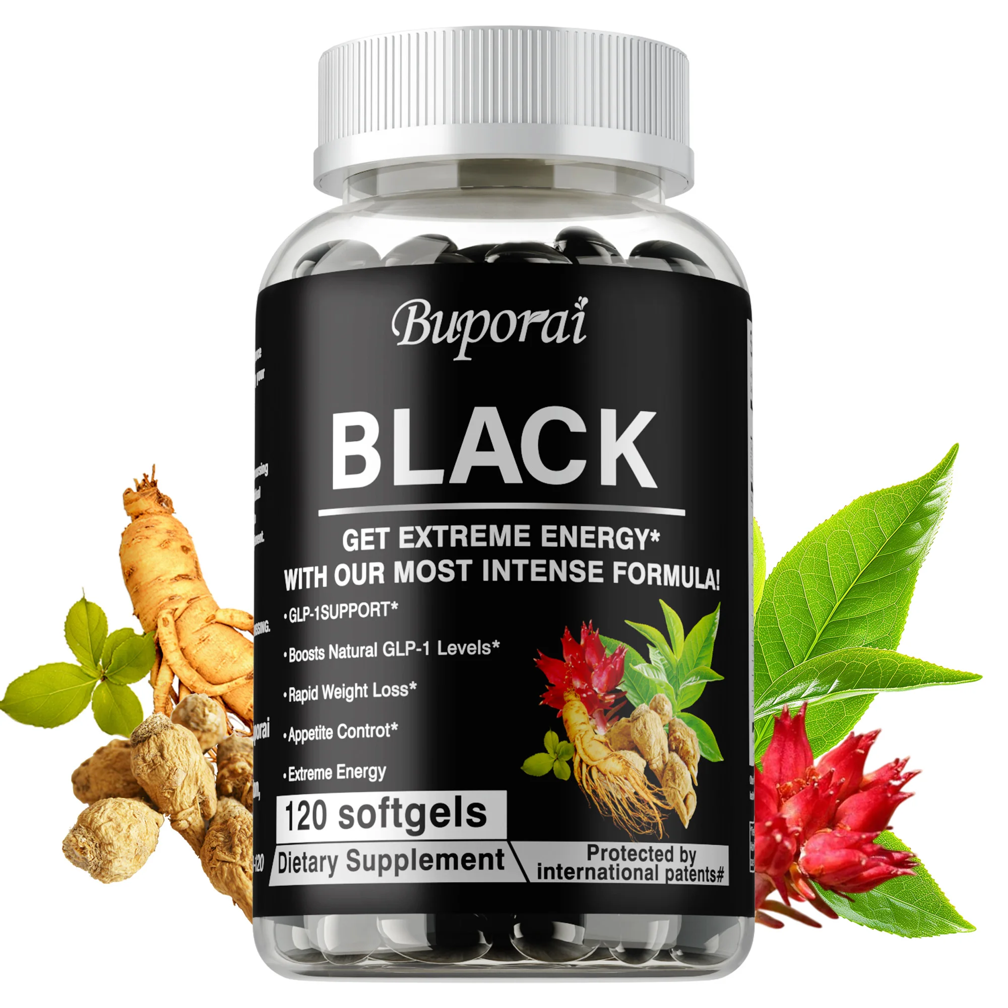 Black - Supports Natural GLP-1, Weight Management, Appetite Control, Metabolism Promotion, Boost Immunity
Black - Supports Natural GLP-1, Weight Management, Appetite Control, Metabolism Promotion, Boost Immunity