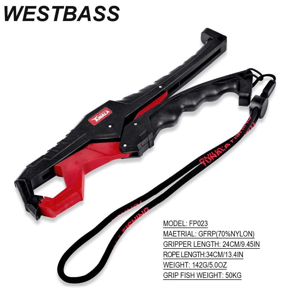 WESTBASS Fishing Gripper 50KG Fish Controller GFRP(70% Nylon) Lightweight Fish Lip Grips With Anti-slip Rope Fishing Tackle
WESTBASS Fishing Gripper 50KG Fish Controller GFRP(70% Nylon) Lightweight Fish Lip Grips With Anti-slip Rope Fishing Tackle
