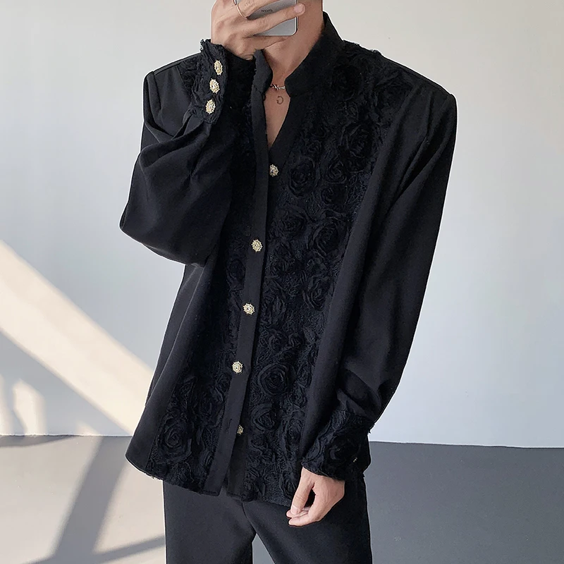 Men's Shirts Long Sleeve New Summe Three Dimensional Rose Printing Decoration Single Breasted Lapel Male Clothing 9W2082
Men's Shirts Long Sleeve New Summe Three Dimensional Rose Printing Decoration Single Breasted Lapel Male Clothing 9W2082