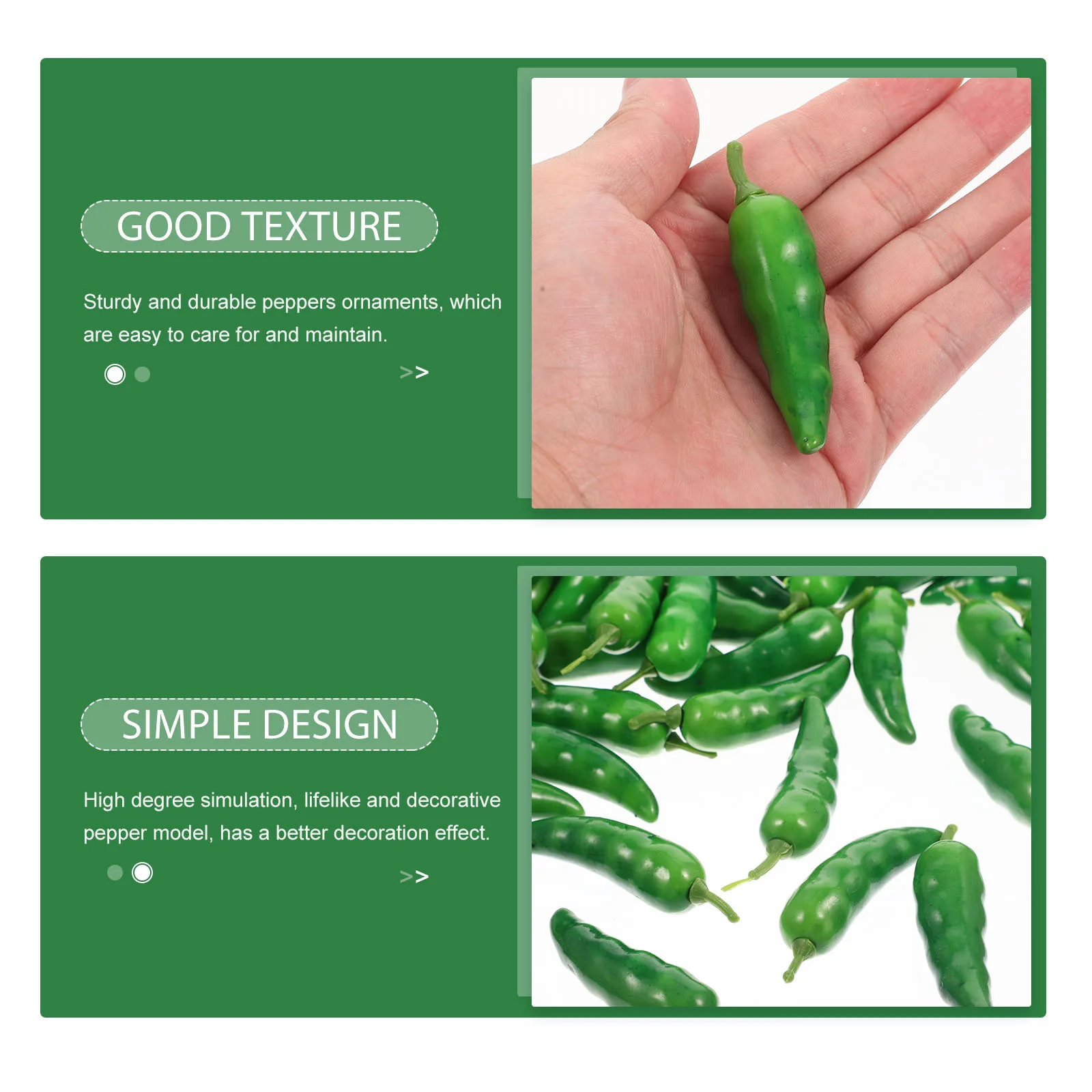 50pcs Artificial Pepper Simulation Fake Chili Decorative Peppers Plastic Vegetable Photo Prop Farmhouse Decors Realistic Chili
50pcs Artificial Pepper Simulation Fake Chili Decorative Peppers Plastic Vegetable Photo Prop Farmhouse Decors Realistic Chili