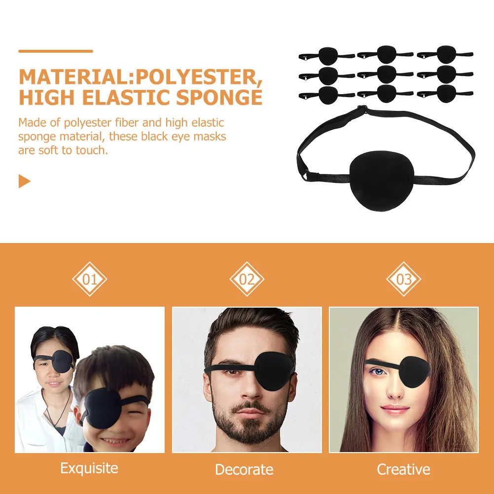 Набор из 15 мягких легких масок-повязок на глаз из черного полиэфирного волокна для Хэллоуина, костюма пирата, прибинефригусии
Набор из 15 мягких легких масок-повязок на глаз из черного полиэфирного волокна для Хэллоуина, костюма пирата, прибинефригусии