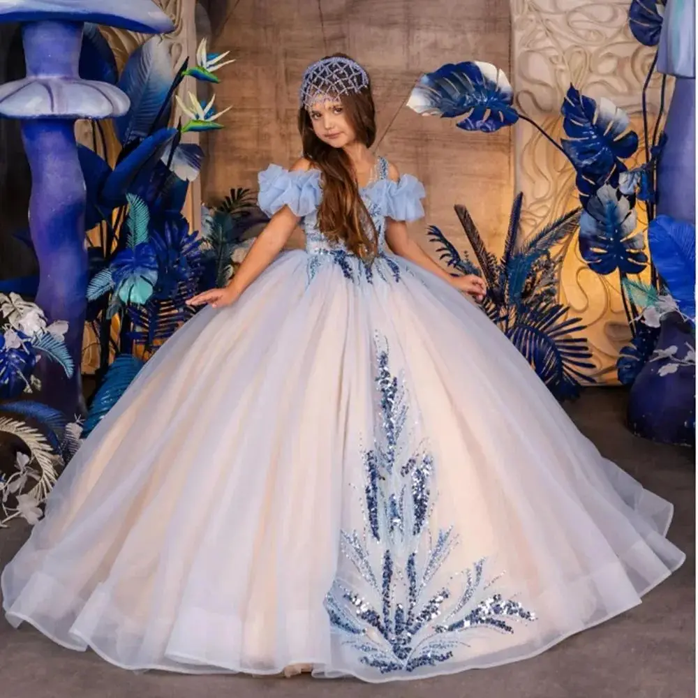 Customized Flower Girl Dresses for Wedding Lace Appliques Sequins Floor Length First Communion Kids Birthday Party Gowns
Customized Flower Girl Dresses for Wedding Lace Appliques Sequins Floor Length First Communion Kids Birthday Party Gowns