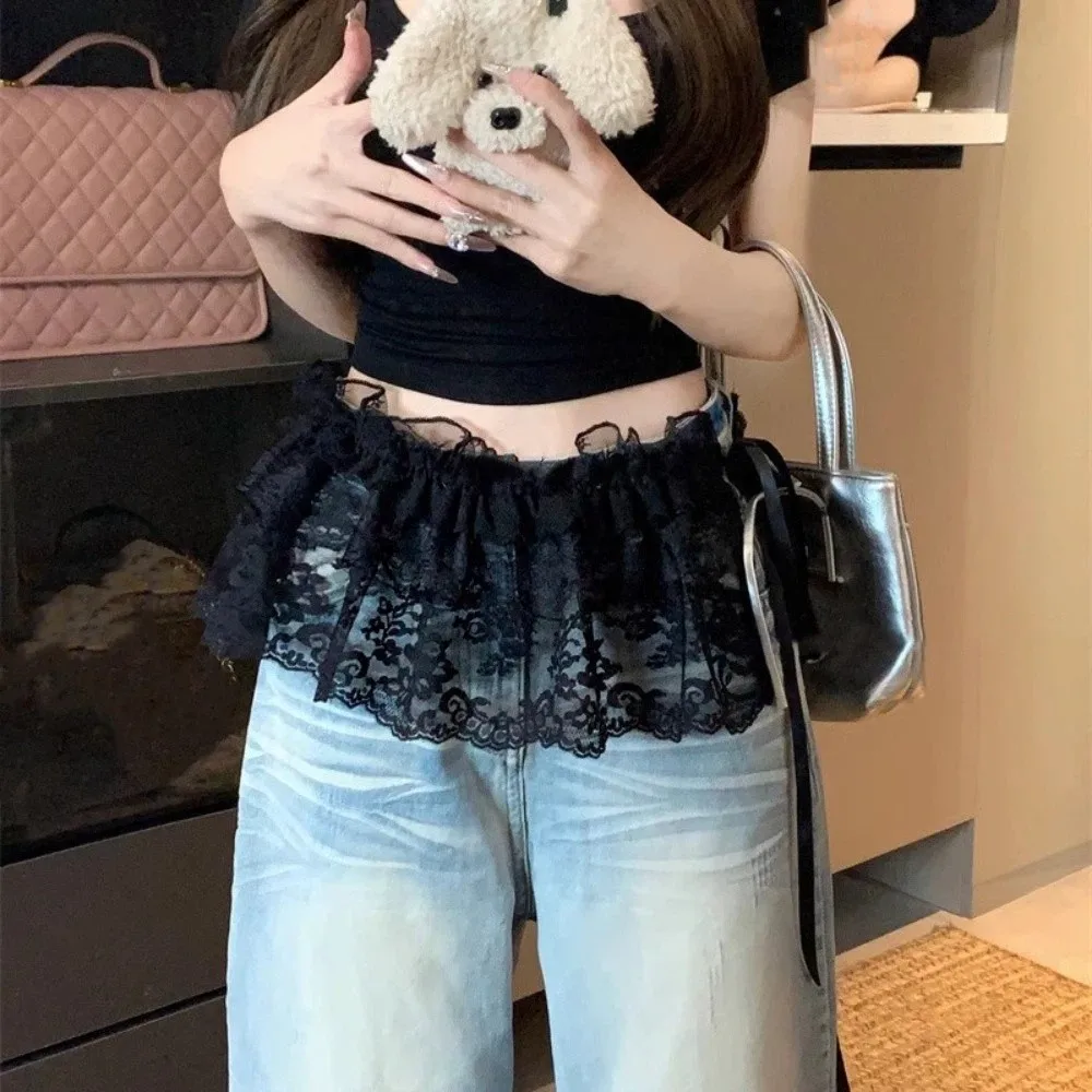 Elegant Balletcore Lace Mini Skirts Korean Style Short Ruffle Skirts Y2k High Waist Butt Curtain Streetwear
Elegant Balletcore Lace Mini Skirts Korean Style Short Ruffle Skirts Y2k High Waist Butt Curtain Streetwear