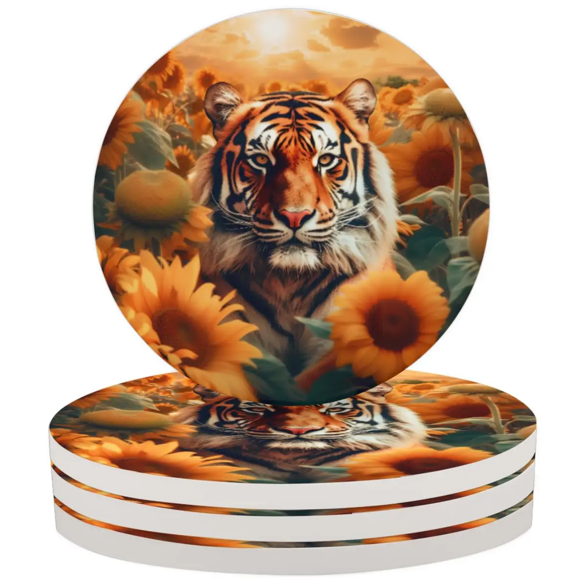 Керамические подставки для напитков «Тигрыши в подсолнухах», впитывающие круглые подставки, пробковая подставка, настольный защитный коврик для кружек, чашек
Керамические подставки для напитков «Тигрыши в подсолнухах», впитывающие круглые подставки, пробковая подставка, настольный защитный коврик для кружек, чашек