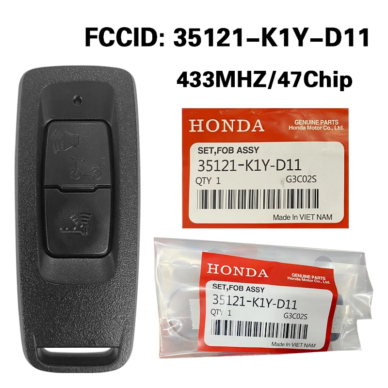 MK0020 K1Y Model FCC 35121-K1Y-D11 Smart Key For Honda PCX 125 21-22 35121-K1Y-D11 433MHZ 47chip
MK0020 K1Y Model FCC 35121-K1Y-D11 Smart Key For Honda PCX 125 21-22 35121-K1Y-D11 433MHZ 47chip
