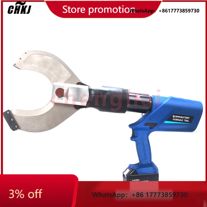 CHKJ-2025NEWEZ-105C Rechargeable Electrician Cable Cutter Hydraulic Wire Cutting and Crimping Tool
CHKJ-2025NEWEZ-105C Rechargeable Electrician Cable Cutter Hydraulic Wire Cutting and Crimping Tool