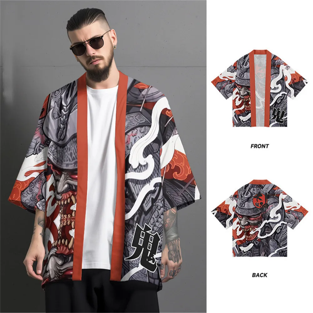 Summer Streetwear Man Anime Samurai Print Beach Cardigan Shirt Blouse for Men Unisex Japanese Yukata Kimonos
Summer Streetwear Man Anime Samurai Print Beach Cardigan Shirt Blouse for Men Unisex Japanese Yukata Kimonos