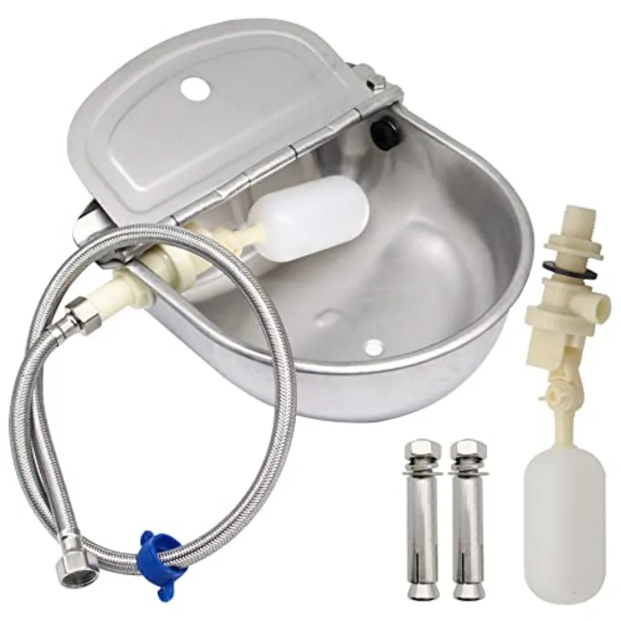 Automatic Waterer Horse Dog Water Bowl Kit Cattle Trough Livestock Pet Auto Watering Dispenser with Drainage Hole
Automatic Waterer Horse Dog Water Bowl Kit Cattle Trough Livestock Pet Auto Watering Dispenser with Drainage Hole