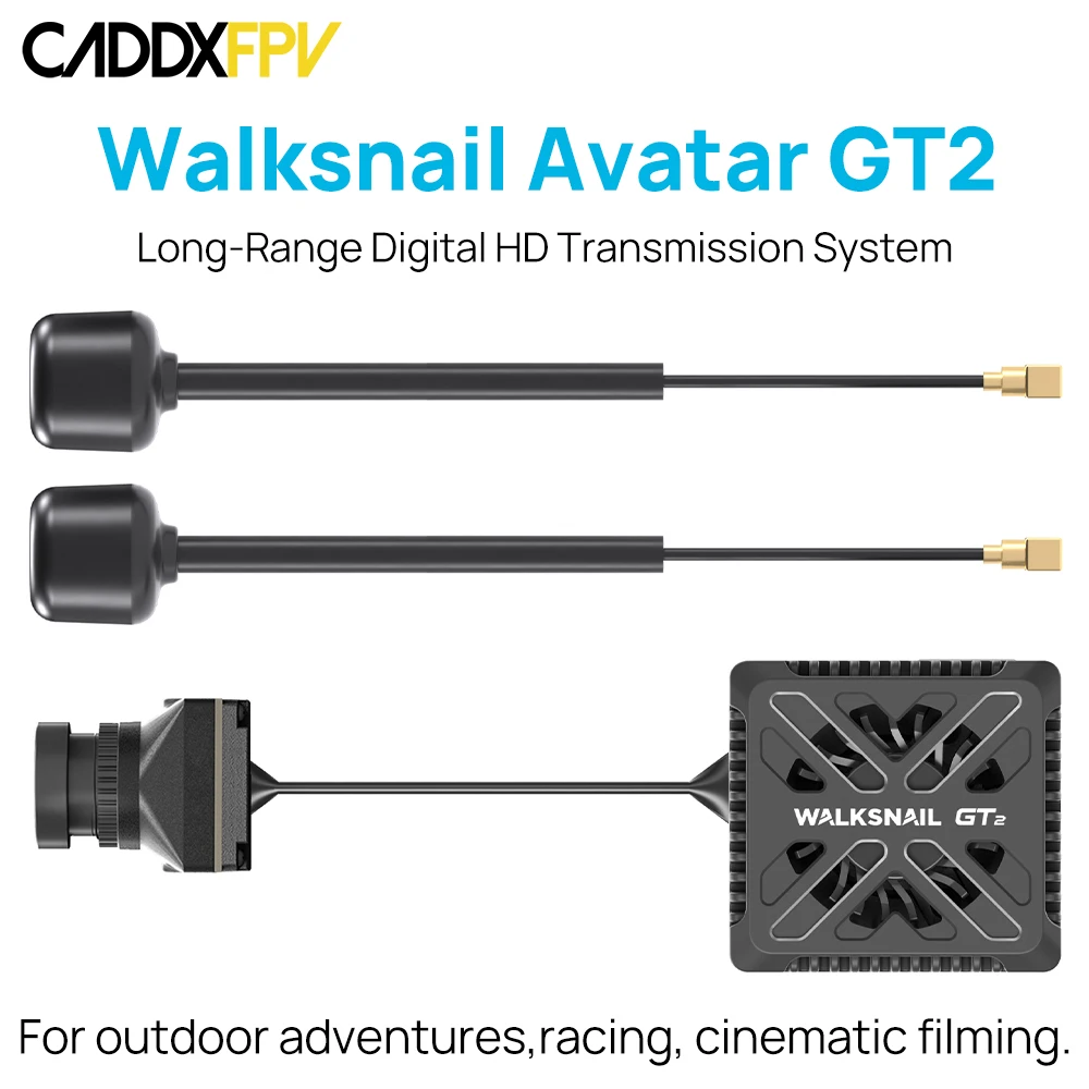 CADDXFPV Walksnail Avatar GT2 Video Transmitter 20km HD Digital VTX For RC Car Drone
CADDXFPV Walksnail Avatar GT2 Video Transmitter 20km HD Digital VTX For RC Car Drone