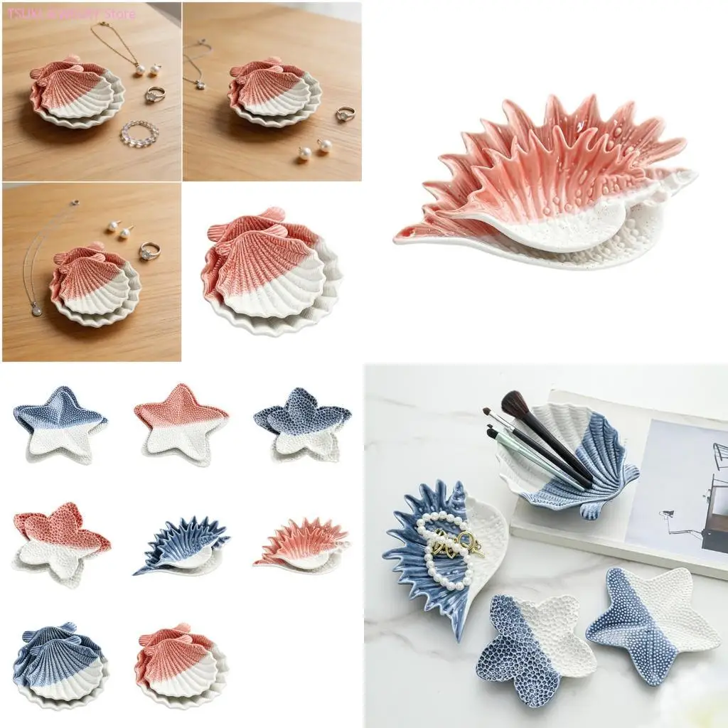 62KE 2 Pieces White Porcelain Jewelry Dish Organizers In Marine Theme For Vanity Display
62KE 2 Pieces White Porcelain Jewelry Dish Organizers In Marine Theme For Vanity Display