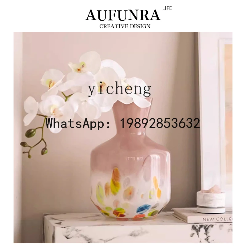 FY vase glass ornament living room flower arrangement medieval dining table art style
FY vase glass ornament living room flower arrangement medieval dining table art style