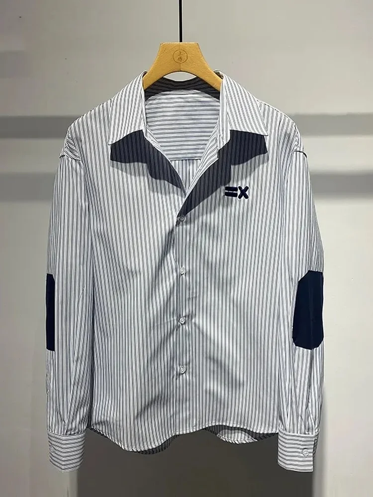 Мужская рубашка в стиле ретро из Гонконга, свободная повседневная верхняя одежда, полосатый дизайн с элементами пэчворка, весенний тренд, брендовая, дышащая, с длинными рукавами
Мужская рубашка в стиле ретро из Гонконга, свободная повседневная верхняя одежда, полосатый дизайн с элементами пэчворка, весенний тренд, брендовая, дышащая, с длинными рукавами